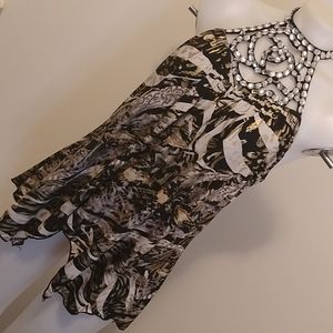 Beaded Multi-colored Halter top by Venus